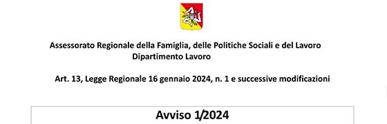 bando avviso 1/2024 regione siciliana clickday